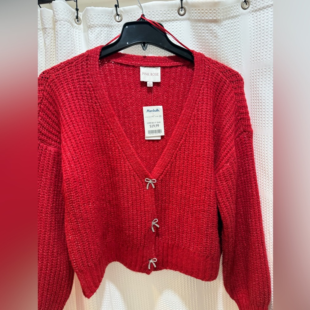 Pink Rose Women's Red Sweater szL